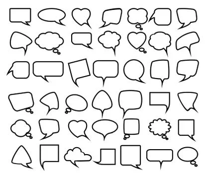 Set of chat bubbles Illustrazione stock