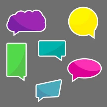 Set of chat icons, speach bubbles Illustrazione stock
