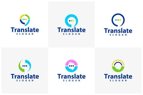 Set of Chat logo vector template, Creative Chat logo design concepts, Perfe.. Stock Illustration