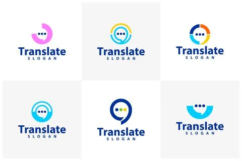 Set of Chat logo vector template, Creative Chat logo design concepts, Perfe.. Stock Illustration