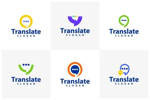 Set of Chat logo vector template, Creative Chat logo design concepts, Perfe.. Stock Illustration