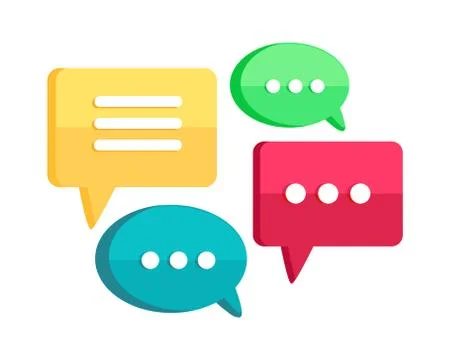 Set of Chat Web Bubbles Isolated. Interface Dialog Illustrazione stock