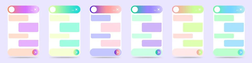 A set of chatbot dialog window interfaces for websites and mobile application 스톡 일러스트