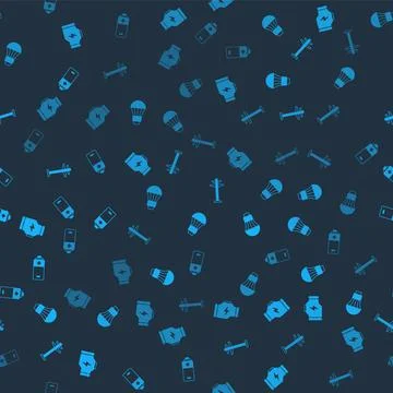 Set Check engine, LED light bulb, Electric tower and Battery on seamless pattern 스톡 일러스트