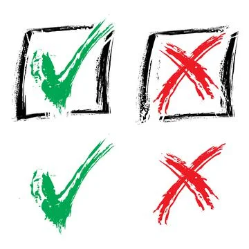 Set of Check marks Stock Illustration