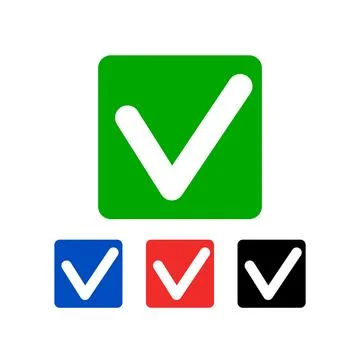 A set of checkbox icons. Decision and acceptance. Stock Illustration