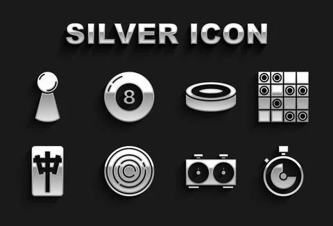 Set Checker game chips, Board of checkers, Stopwatch, Time chess clock, Mahjong Illustration