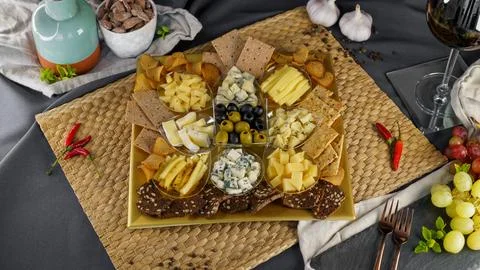 A set of cheese snacks Stock Photos