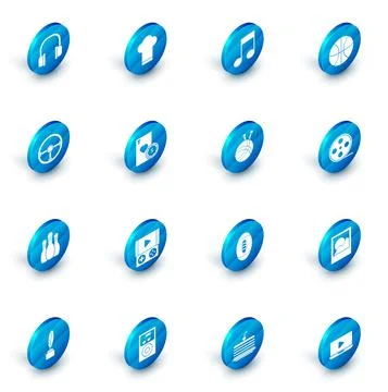 Set Chef hat, Music note, tone, Basketball ball, Steering wheel, Bowling pin イラスト素材