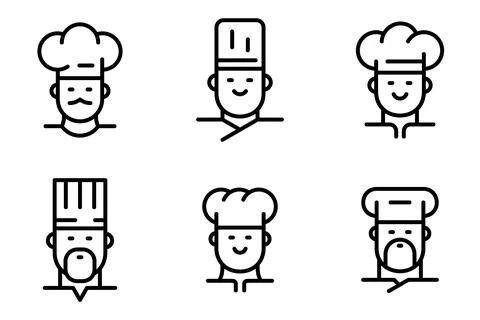Set of Chef Logo Stock Illustration