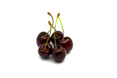 A set of cherries with the branches Foto stock