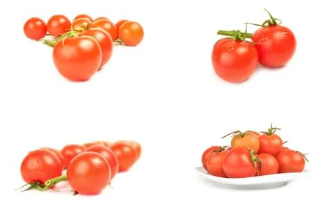 Set of cherry on a white background cutout Stock Photos