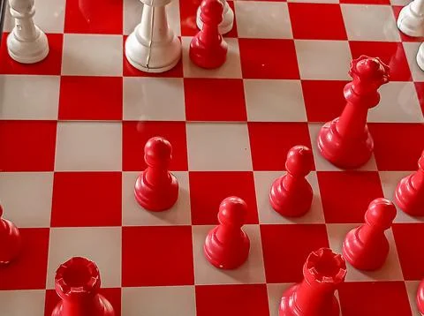 Set of chess on the board Stock Photos