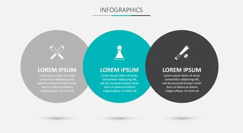 Set Chess, Crossed baseball bat and Baseball with. Business infographic template Ilustración de archivo