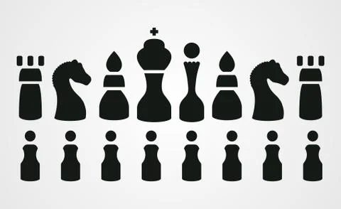 Set chess figures. Illustrazione stock