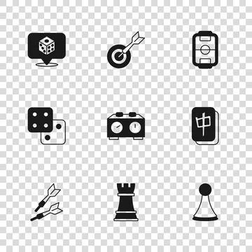 Set Chess, Mahjong pieces, Chip for board game, Time chess clock, Table foo.. Ilustração Stock