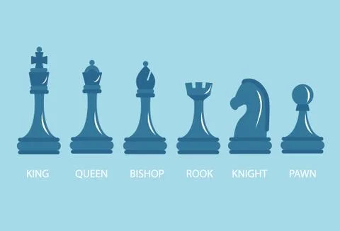 Set of chess pieces. Stock Illustration
