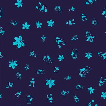 Set Chestnut leaf, Corn, Winter hat and Wooden log on seamless pattern. Vector イラスト素材