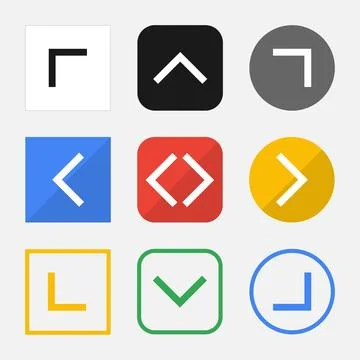 Set of Chevron icons for your web site or mobile app Stock Illustration