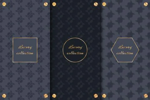 Set of chic backgrounds Illustrazione stock