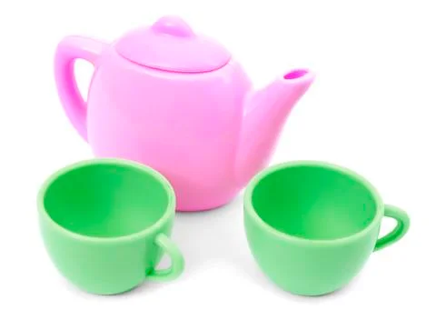 Set of children's tableware Stock Photos