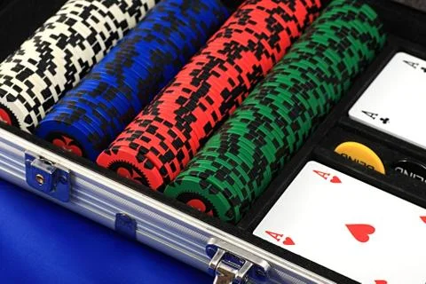 Set of chips and cards Stock Photos