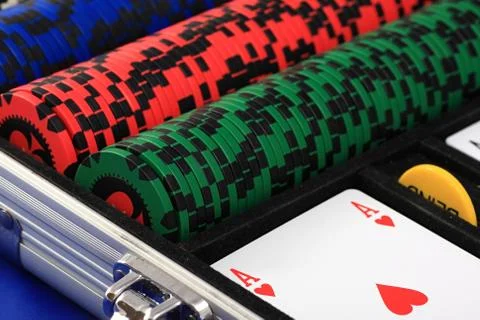 Set of chips and cards Stock Photos