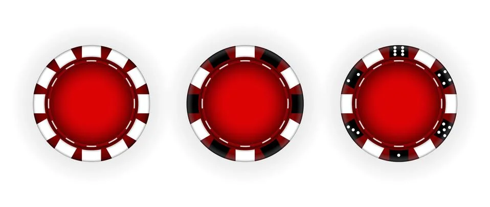 Set of Chips for the casino. Gambling. Vector  Illustration Illustrazione stock