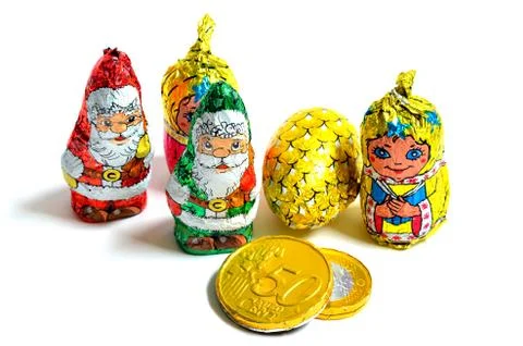 Set of chocolate figures Stock Photos