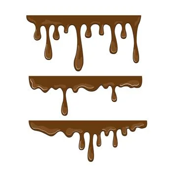 Set of Chocolate splat vector Stock Illustration