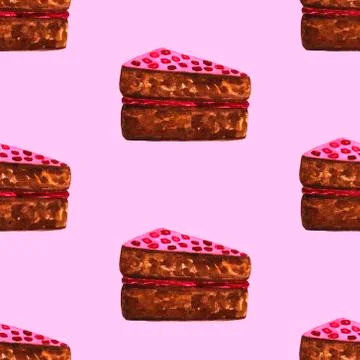 Set of chocolate sweets: donut, cake, cookies, cupcake, woopie pie, macarons. Stock Illustration