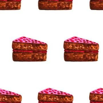 Set of chocolate sweets: donut, cake, cookies, cupcake, woopie pie, macarons. Stock Illustration