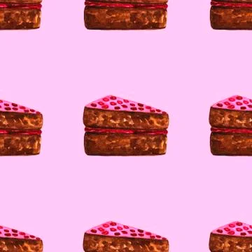 Set of chocolate sweets: donut, cake, cookies, cupcake, woopie pie, macarons. Illustrazione stock