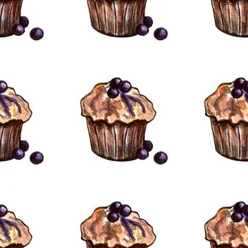 Set of chocolate sweets: donut, cake, cookies, cupcake, woopie pie, macarons Stock Illustration