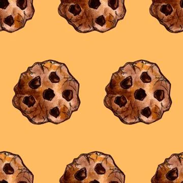 Set of chocolate sweets: donut, cake, cookies, cupcake, woopie pie, macarons Stock Illustration