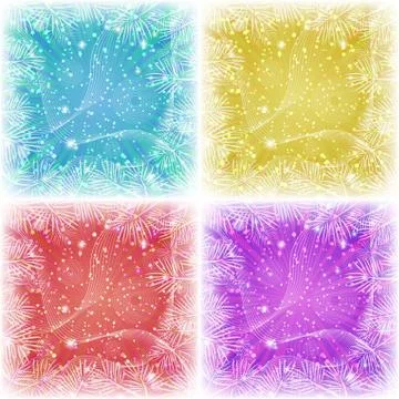 Set of Christmas backgrounds Stock Illustration