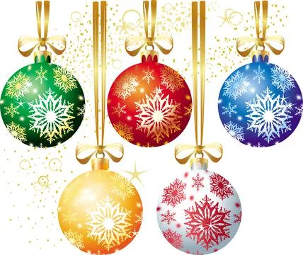 Set of Christmas ball Stock Illustration