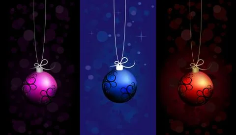 Set of Christmas balls Stock Illustration