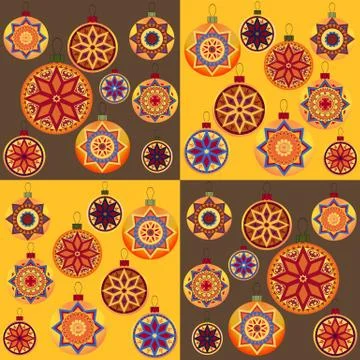 Set of Christmas balls Stock Illustration