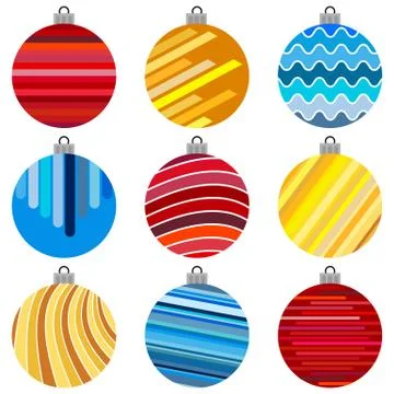 Set of Christmas Balls Stock Illustration
