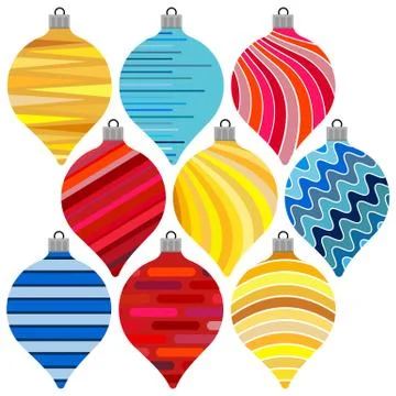 Set of Christmas Balls Stock Illustration