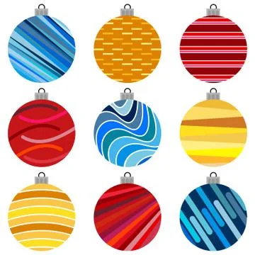 Set of Christmas Balls Stock Illustration