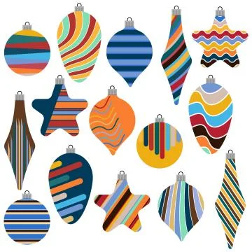 Set of Christmas Balls Illustrazione stock
