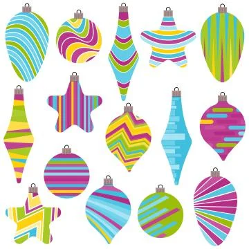 Set of Christmas Balls Illustrazione stock
