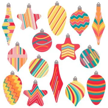 Set of Christmas Balls Stock Illustration