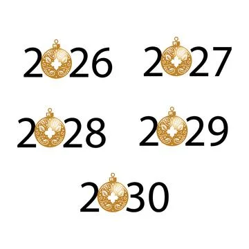 Set of christmas balls Stock Illustration