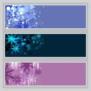 Set Christmas banners Stock Illustration