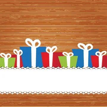 Set Christmas card with holiday elements. 스톡 일러스트