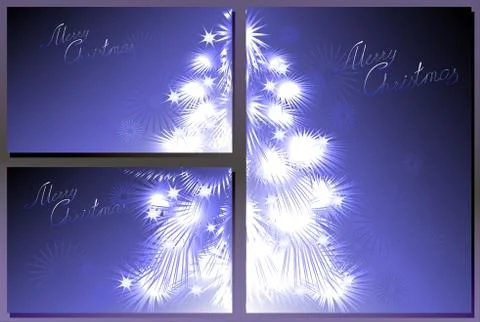 Set of Christmas Cards. EPS10 vector illustration Stock Illustration