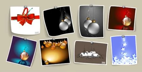 Set of christmas cards Stock Illustration